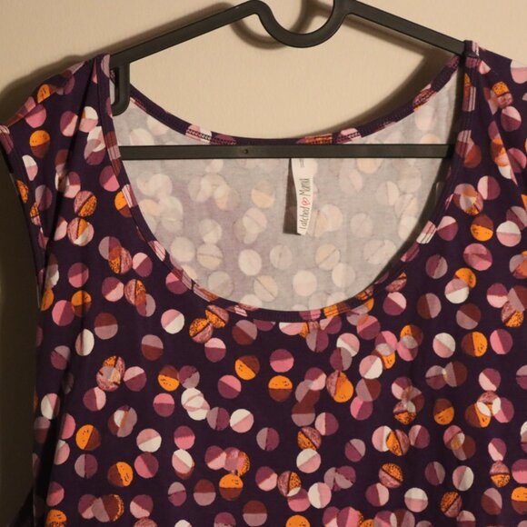 Latched Mama tank nursing desss, purple dress with pink orange circles, 4X NWT - Picture 7 of 11